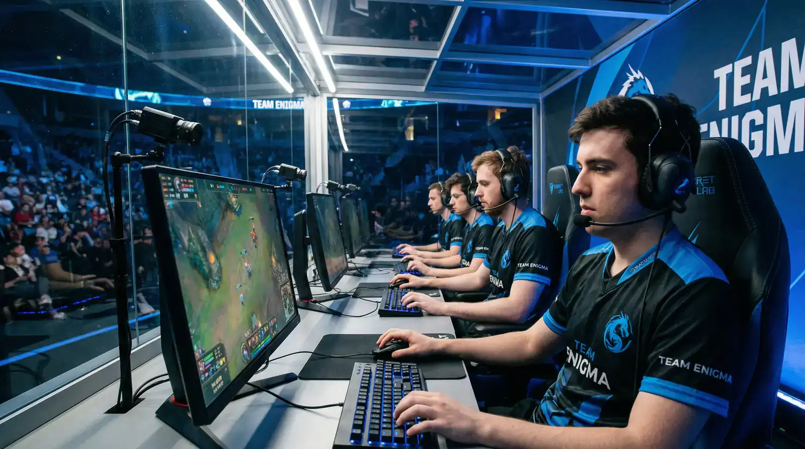 Professionella LoL-spelare i ett esports-turneringsläge